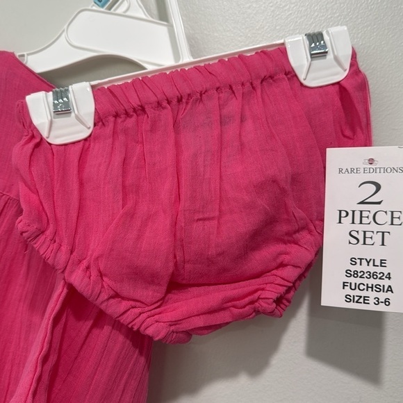 Pink baby dress with matching diaper cover - Picture 6 of 7